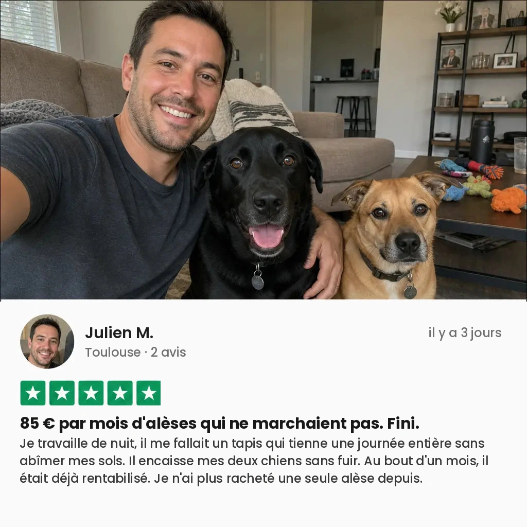 Avis de Julien M. avec ses deux chiens