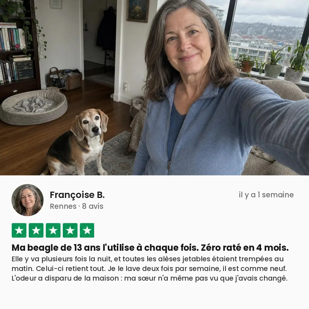Avis de Françoise B. avec sa beagle